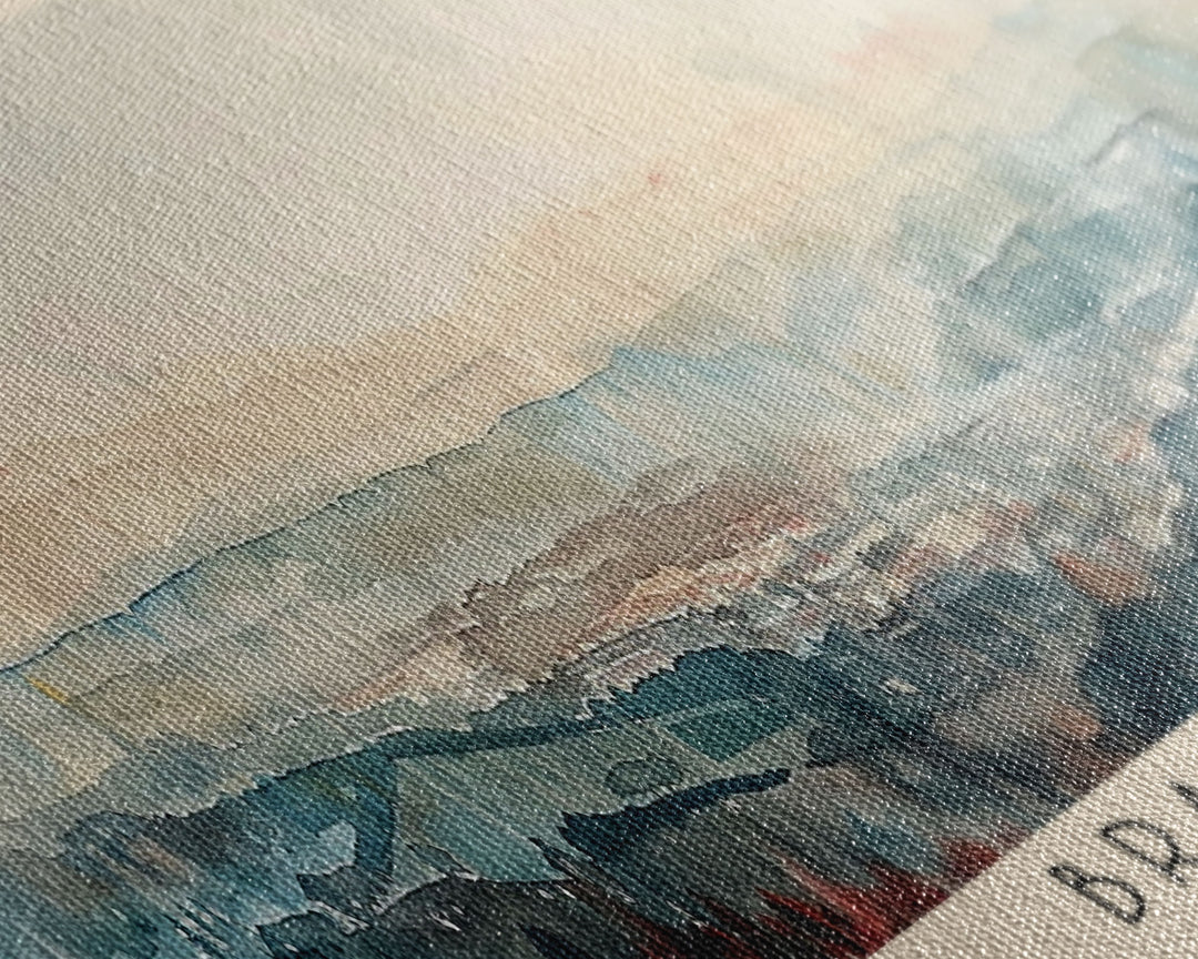 Bradford United Kingdom Travel Print Wall Art, Panoramic City Art, Travel Art, Wall Decor, Vacation Gift, Framed Canvas Print Or Metal Art