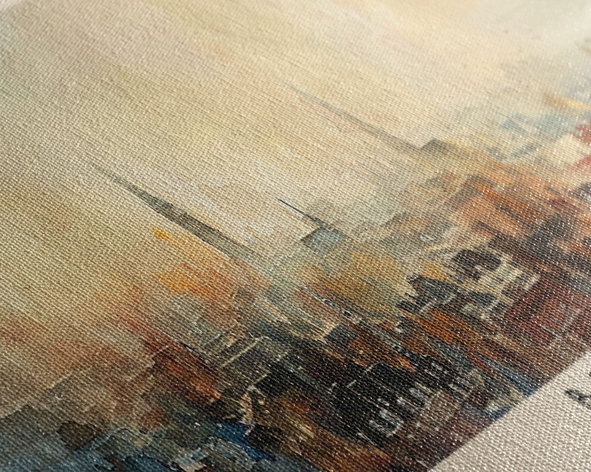 Breda Netherlands Panoramic Travel Poster, Framed Canvas Print or Metal Wall Art, Travel Art, Home Decor, Panoramic Painting, Midcentury Art