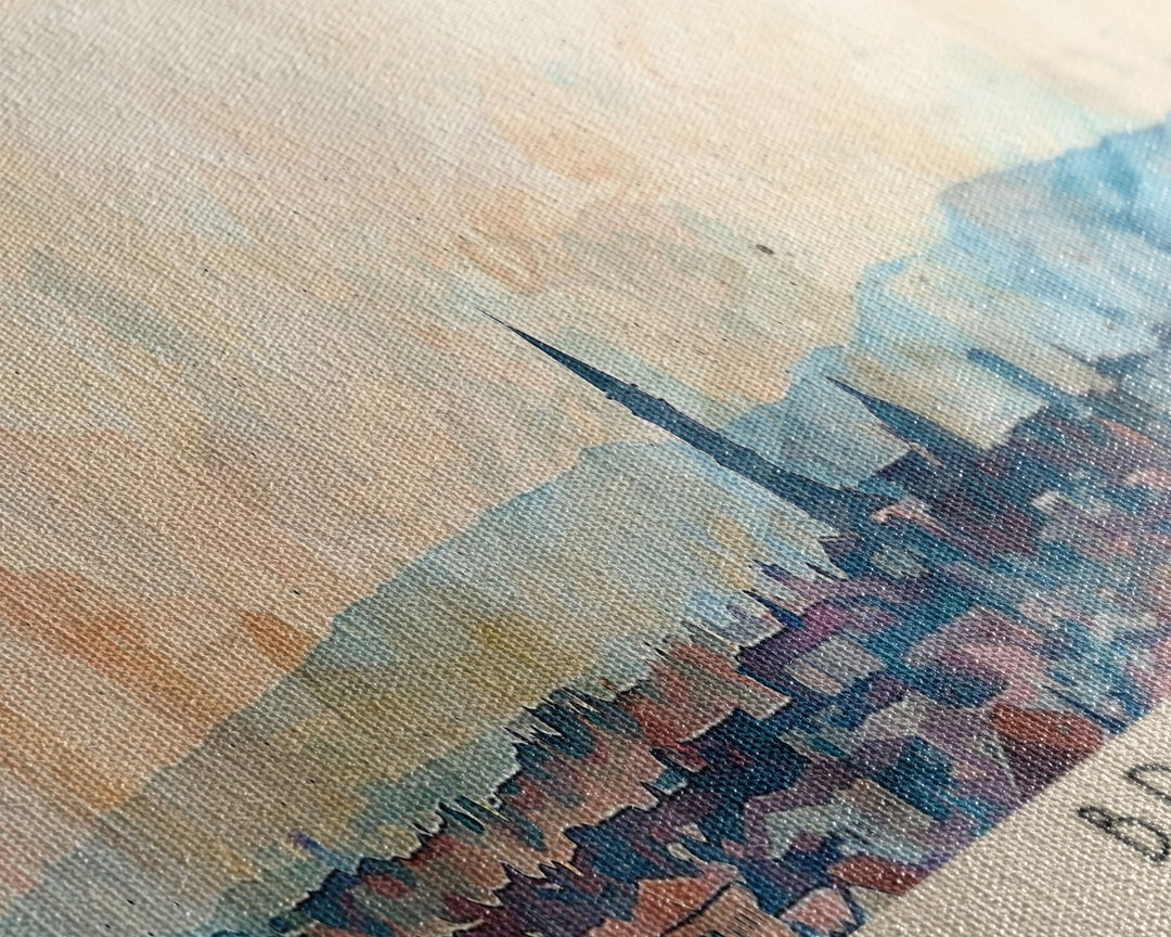 Brescia Italy Travel Print Wall Art, Panoramic City Art, Travel Art, Wall Decor, Vacation Gift, Framed Canvas Print Or Metal Art