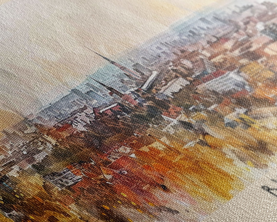 Bytom Poland Panoramic Travel Poster, Framed Canvas Print or Metal Wall Art, Travel Art, Home Decor, Panoramic Painting, Midcentury Art