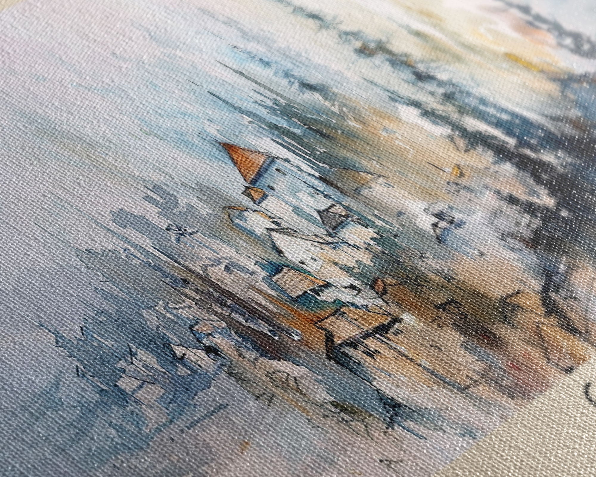 Cazin Bosnia Travel Art, City Art, Framed Canvas Print or Metal Wall Art, Europe Travel Poster, Panoramic Wall Art, Extra Wide Wall Art