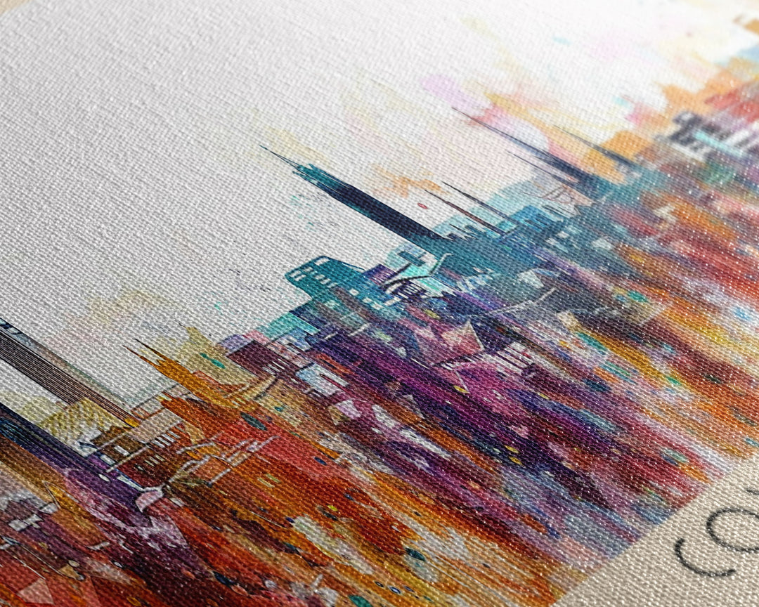 Coventry United Kingdom Wall Art, Panoramic Travel Poster, Panoramic Framed Canvas Print, City Wall Art, Wall Hanging Home Decor, Travel Art