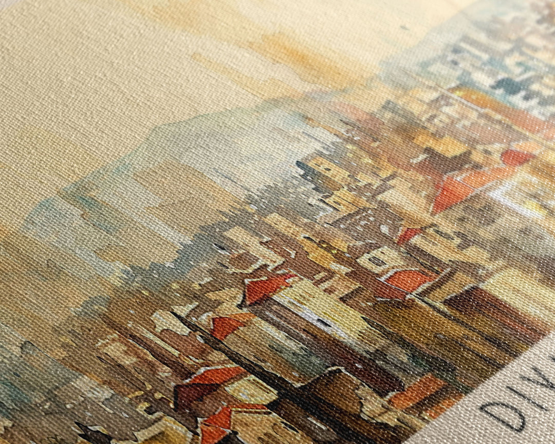 Diyarbakr Turkey Panoramic Travel Poster, Framed Canvas Print or Metal Wall Art, Travel Art, Home Decor, Panoramic Painting, Midcentury Art