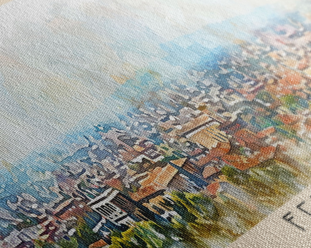 Ferrara Italy Travel Art, City Art, Framed Canvas Print or Metal Wall Art, Europe Travel Poster, Panoramic Wall Art, Extra Wide Wall Art