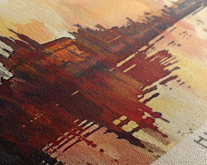 Huelva Spain Panoramic Travel Poster, Framed Canvas Print or Metal Wall Art, Travel Art, Home Decor, Panoramic Painting, Midcentury Art