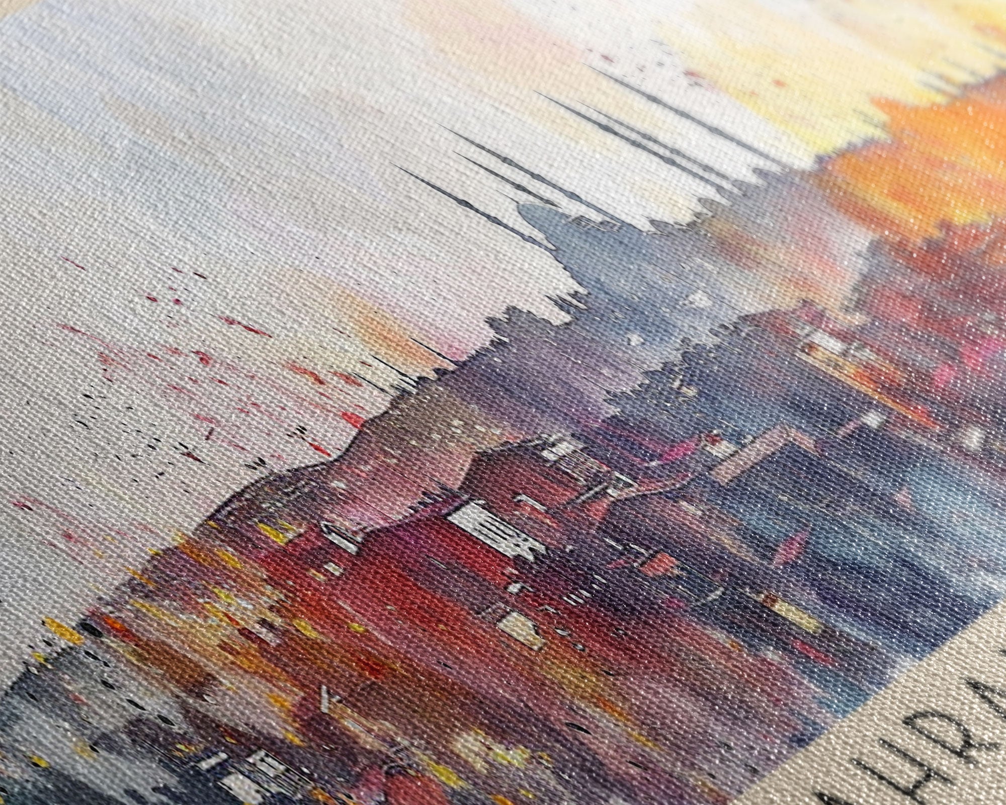 Kahramanmaras Turkey Panoramic Travel Poster, Framed Canvas Print or Metal Wall Art, Travel Art, Home Decor, Panoramic Painting, Midcentury Art