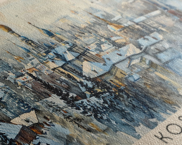 Kostroma Russia Panoramic Travel Poster, Framed Canvas Print or Metal Wall Art, Travel Art, Home Decor, Panoramic Painting, Midcentury Art