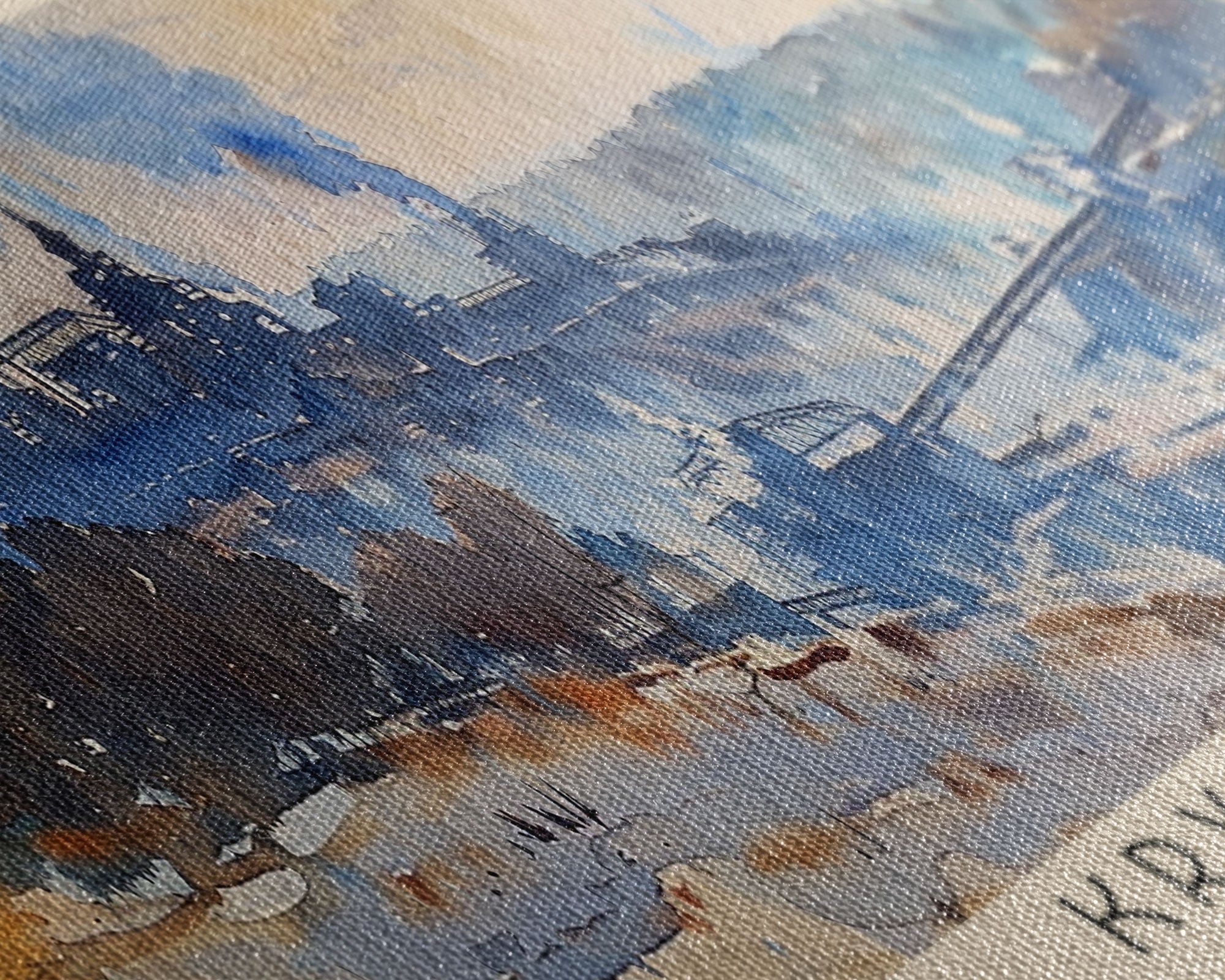 KryvyiRih Ukraine Panoramic Travel Poster, Framed Canvas Print or Metal Wall Art, Travel Art, Home Decor, Panoramic Painting, Midcentury Art