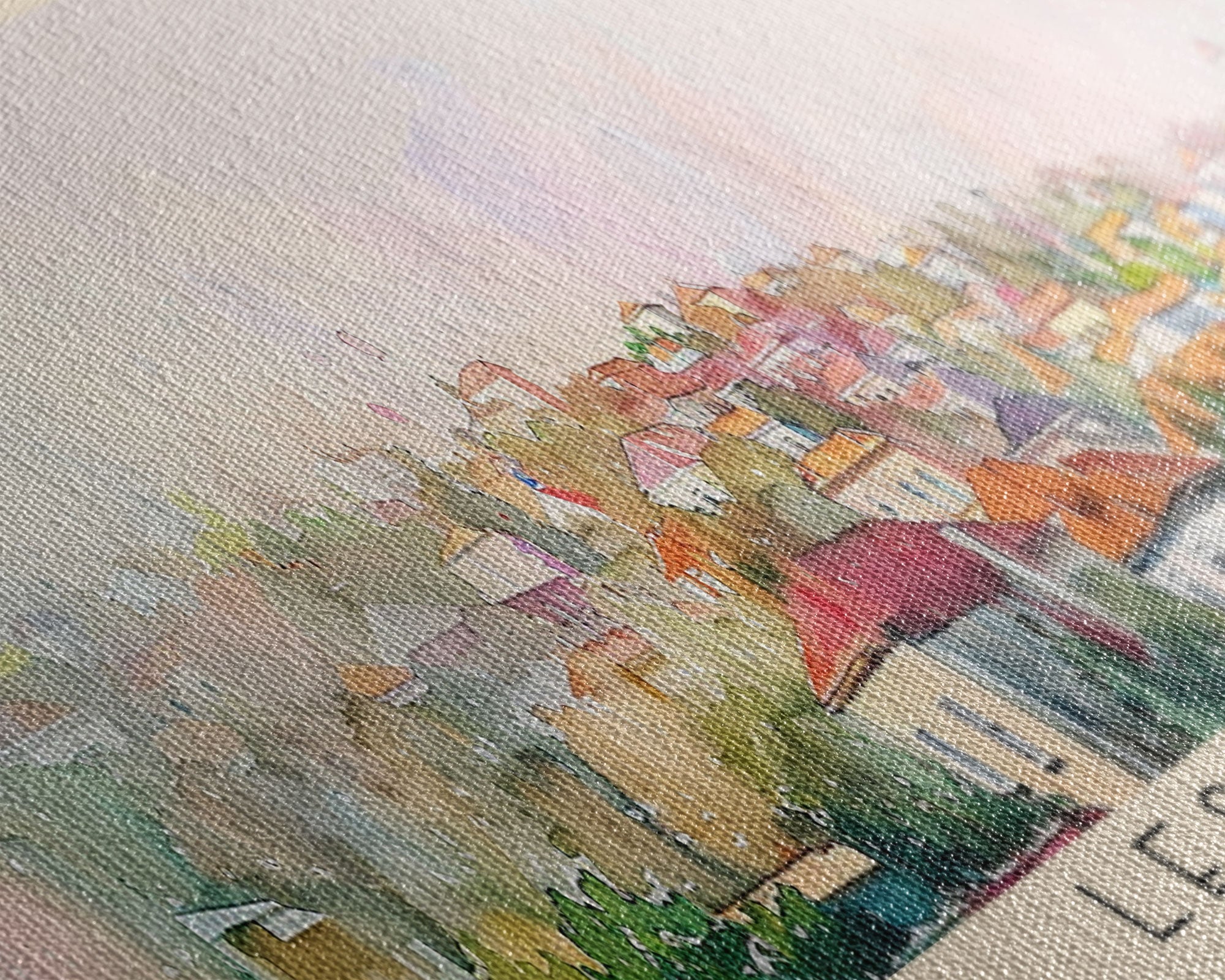 Leskovac Serbia Panoramic Travel Poster, Framed Canvas Print or Metal Wall Art, Travel Art, Home Decor, Panoramic Painting, Midcentury Art