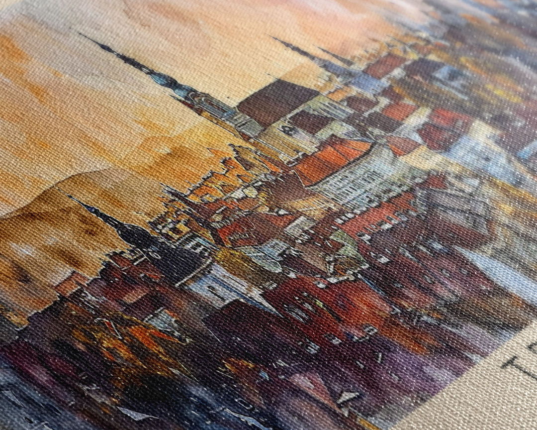 Trnava Slovakia Wall Art, Panoramic Travel Poster, Panoramic Framed Canvas Print, City Wall Art, Wall Hanging Home Decor, Travel Art