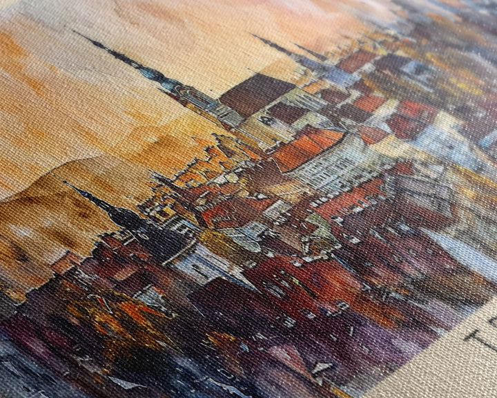 Trnava Slovakia Wall Art, Panoramic Travel Poster, Panoramic Framed Canvas Print, City Wall Art, Wall Hanging Home Decor, Travel Art