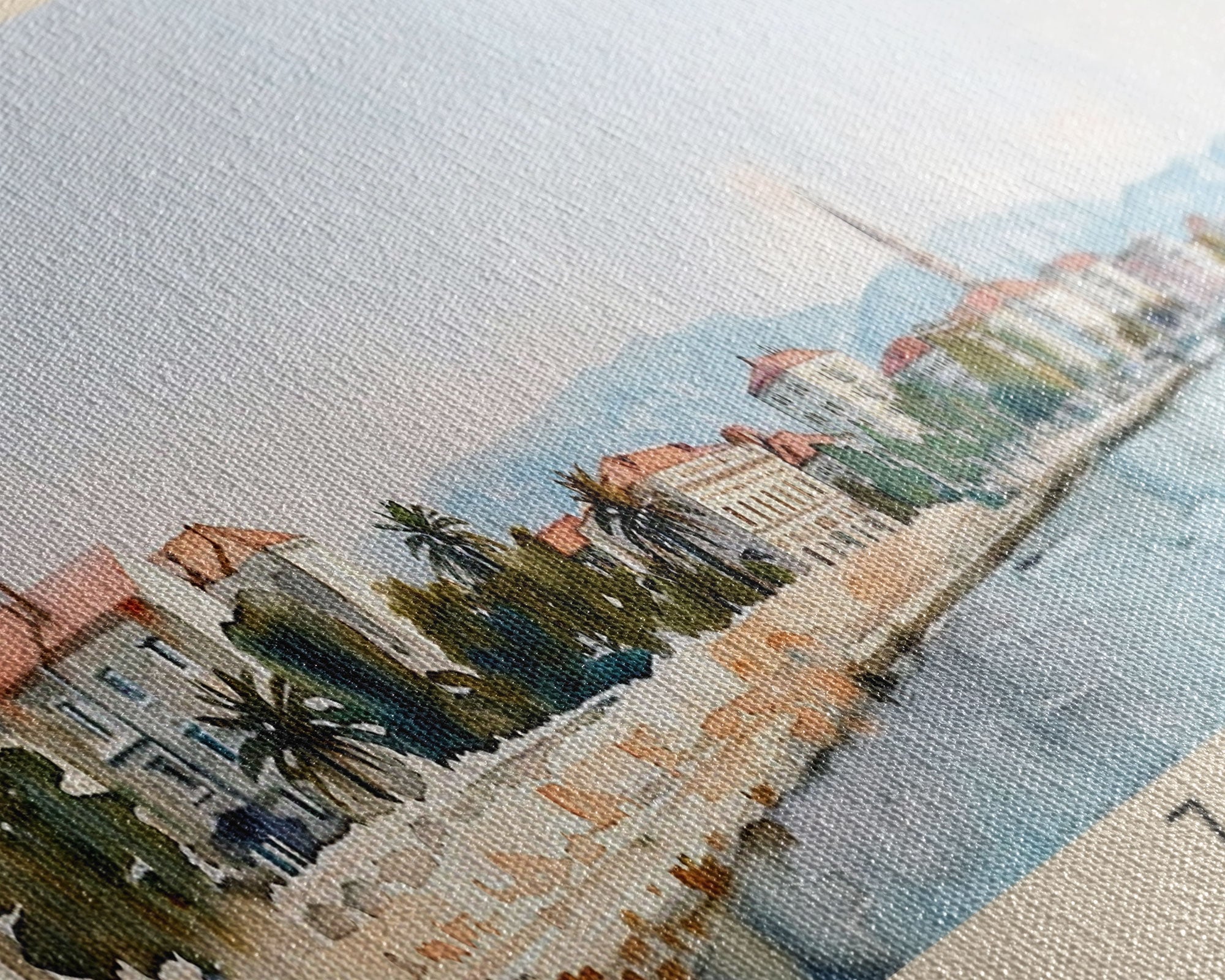 Zadar Croatia Travel Print Wall Art, Panoramic City Art, Travel Art, Wall Decor, Vacation Gift, Framed Canvas Print Or Metal Art