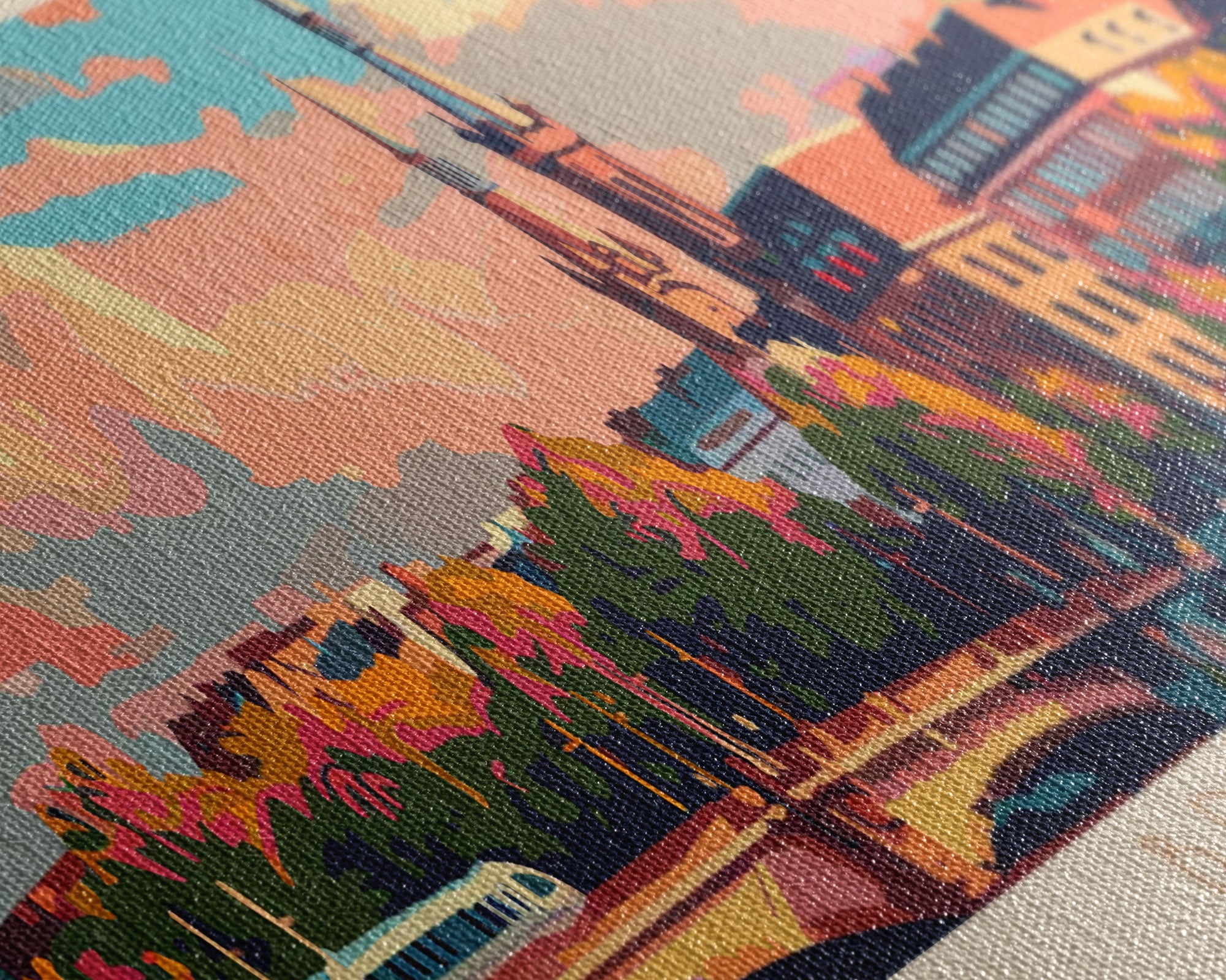 Bremen Germany Wall Art, Panoramic Travel Poster, Panoramic Framed Canvas Print, City Wall Art, Wall Hanging Home Decor, Travel Art