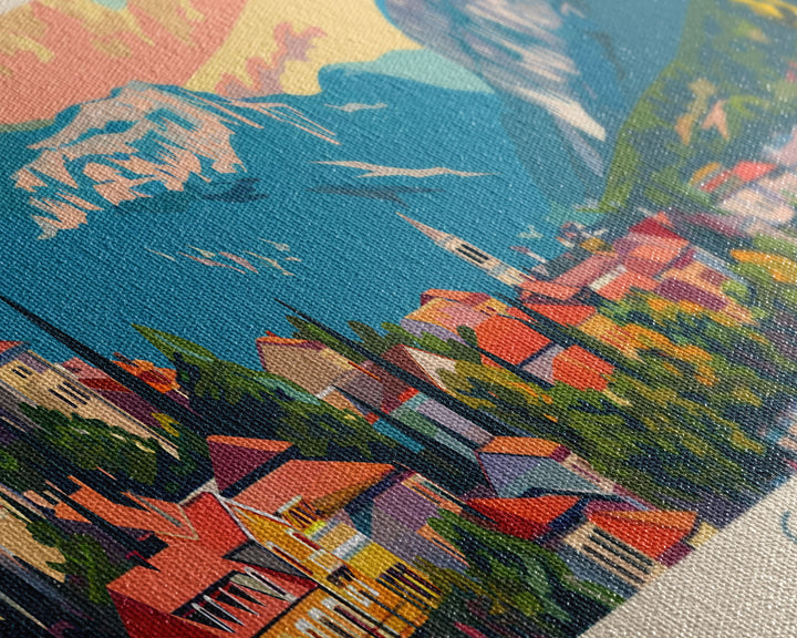 Cazin Bosnia Travel Art, City Art, Framed Canvas Print or Metal Wall Art, Europe Travel Poster, Panoramic Wall Art, Extra Wide Wall Art