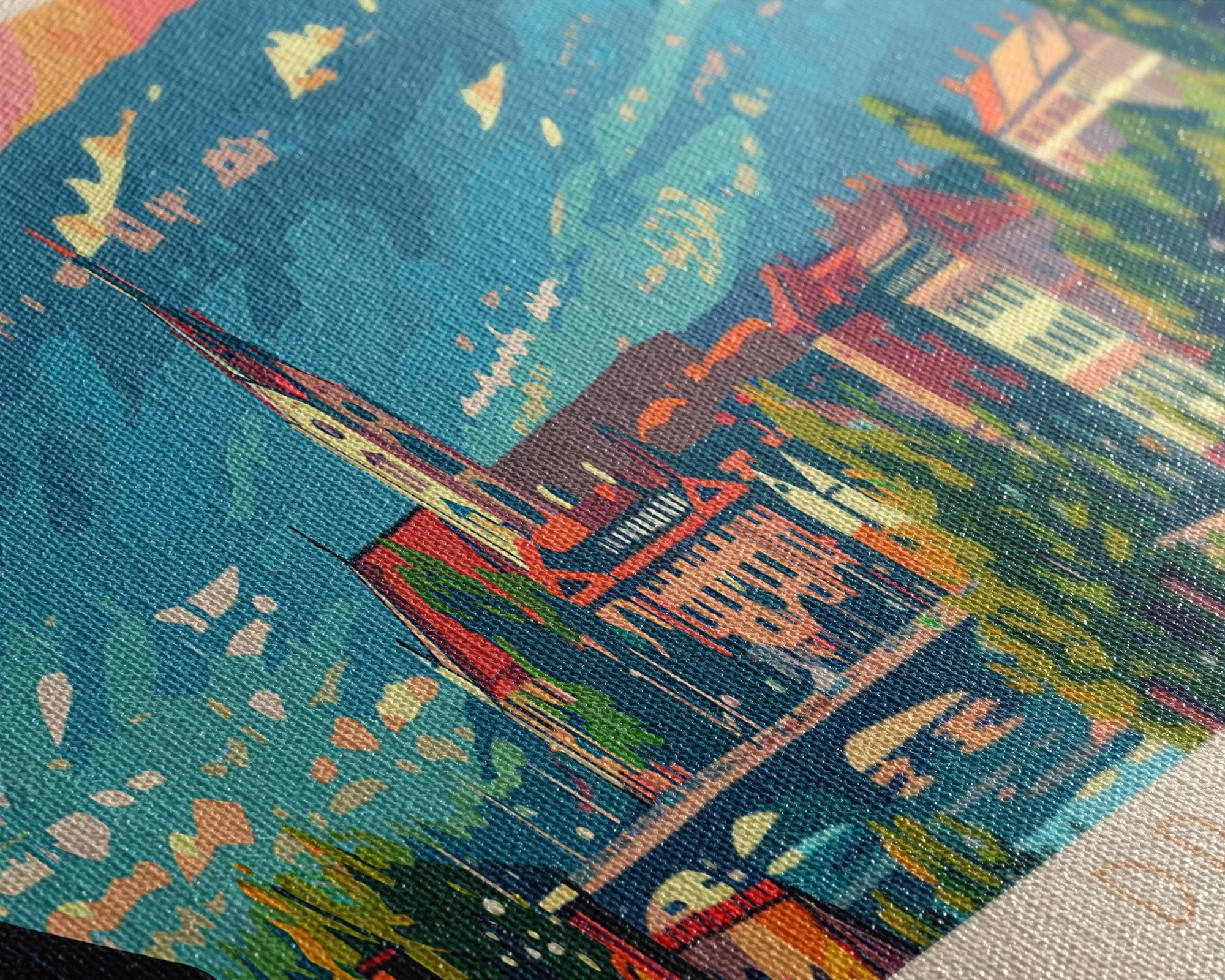 Drammen Norway Travel Print Wall Art, Panoramic City Art, Travel Art, Wall Decor, Vacation Gift, Framed Canvas Print Or Metal Art