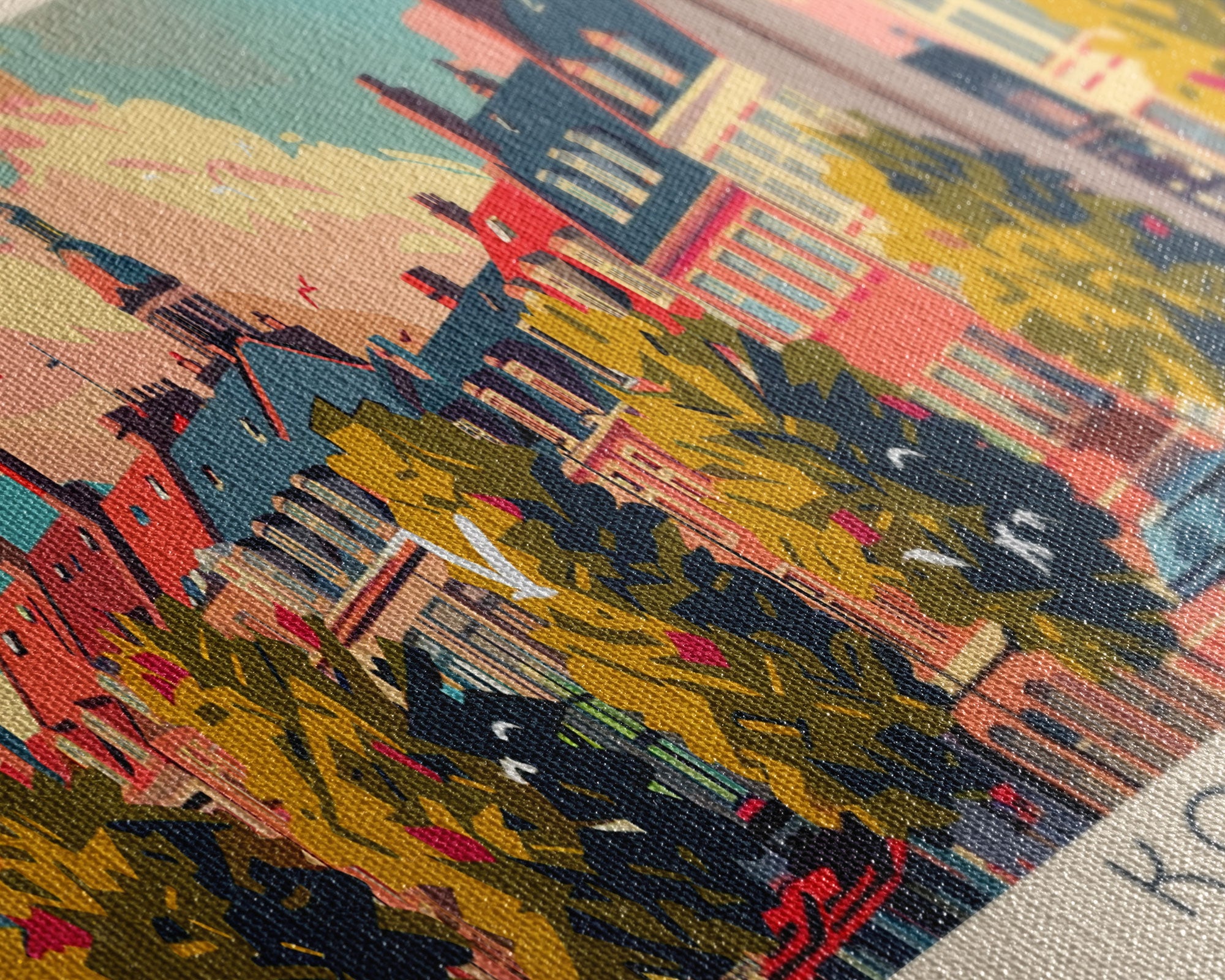 Kolding Denmark Travel Print Wall Art, Panoramic City Art, Travel Art, Wall Decor, Vacation Gift, Framed Canvas Print Or Metal Art