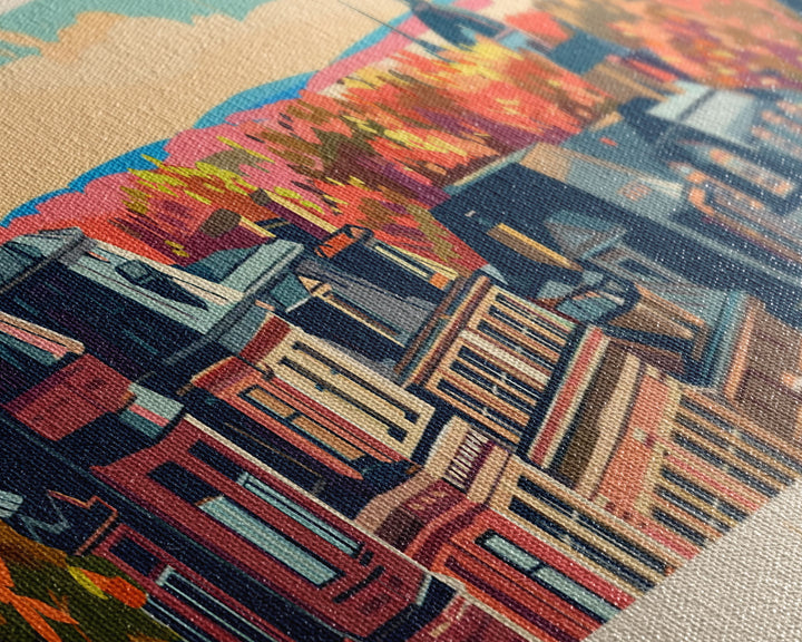 Lund Sweden Travel Print Wall Art, Panoramic City Art, Travel Art, Wall Decor, Vacation Gift, Framed Canvas Print Or Metal Art