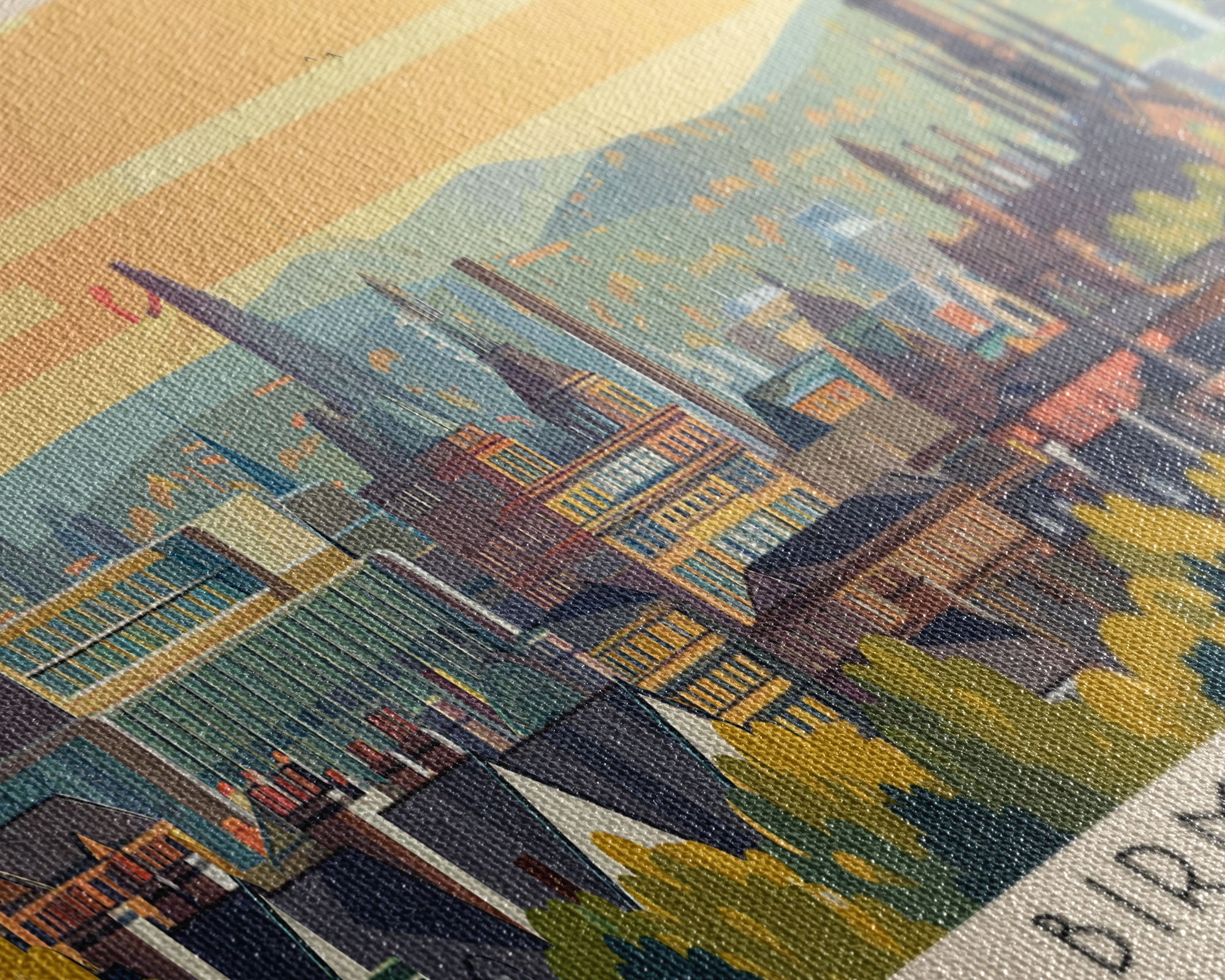 Birmingham United Kingdom Travel Print Wall Art, Panoramic City Art, Travel Art, Wall Decor, Vacation Gift, Framed Canvas Print Or Metal Art