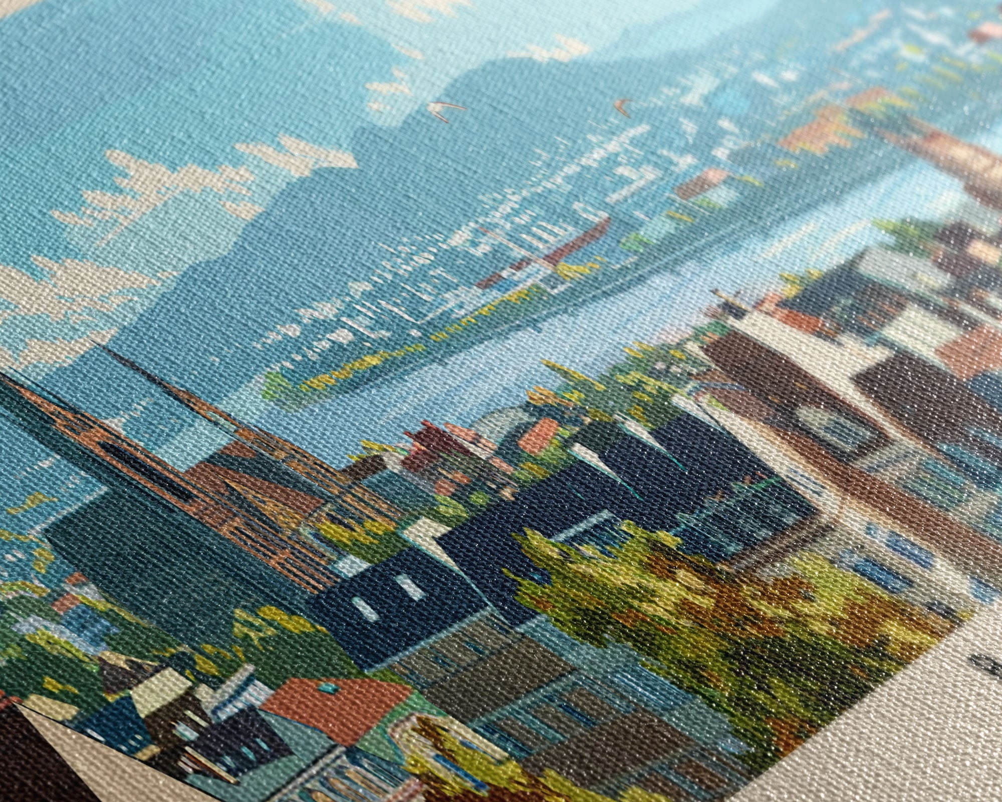 Bonn Germany Travel Print Wall Art, Panoramic City Art, Travel Art, Wall Decor, Vacation Gift, Framed Canvas Print Or Metal Art