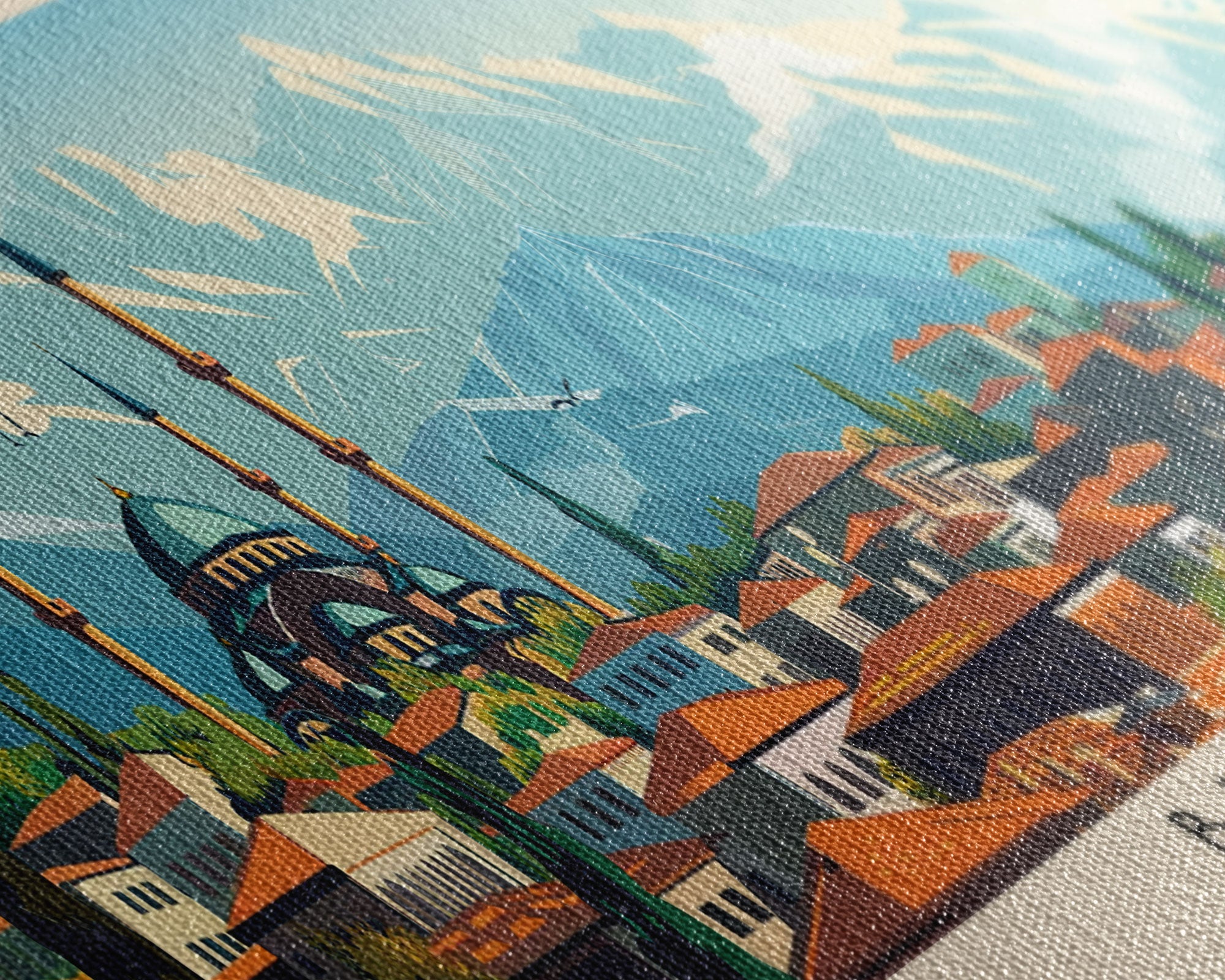 Bursa Turkey Travel Print Wall Art, Panoramic City Art, Travel Art, Wall Decor, Vacation Gift, Framed Canvas Print Or Metal Art