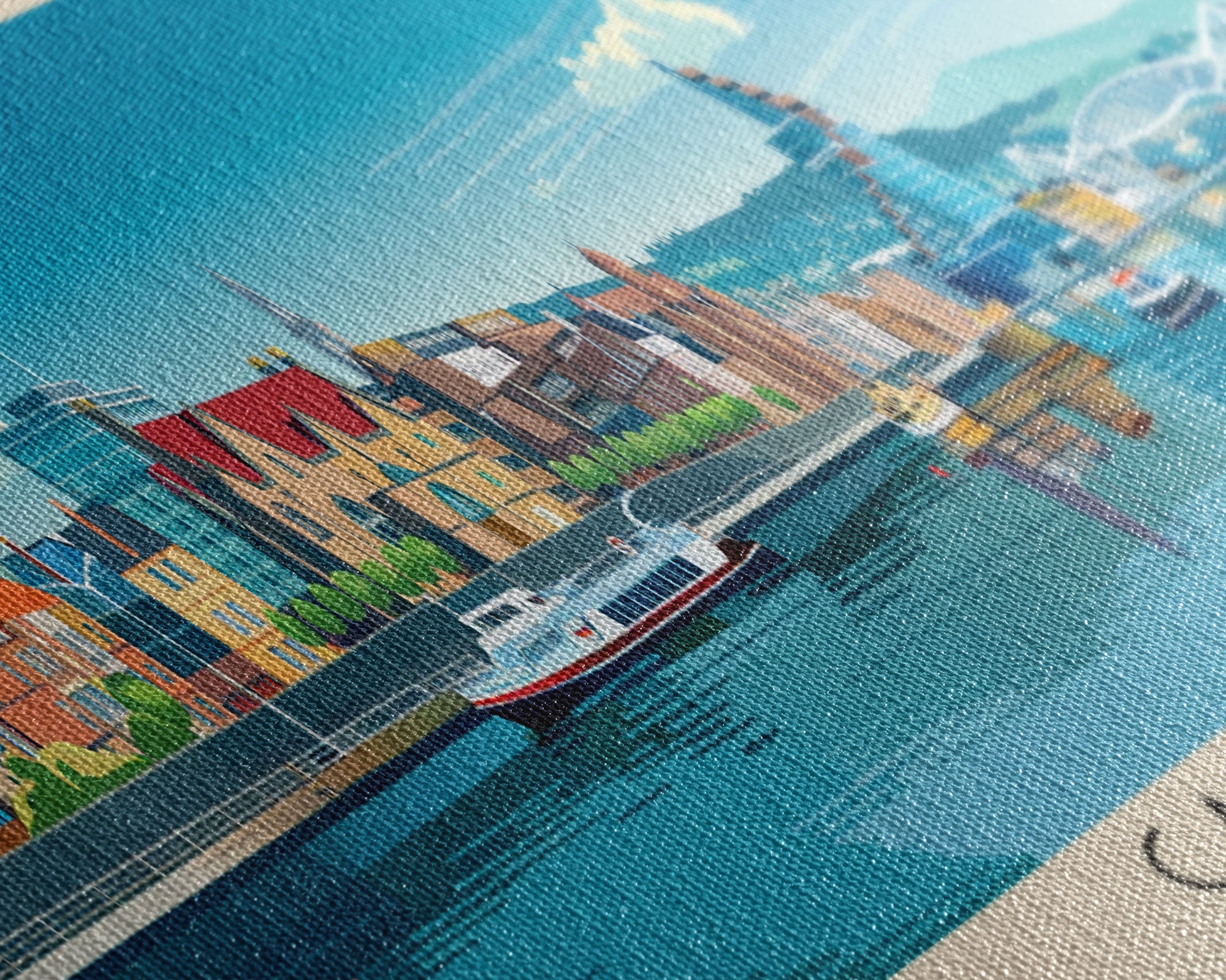 Cardiff United Kingdom Travel Art, City Art, Framed Canvas Print or Metal Wall Art, Europe Travel Poster, Panoramic Wall Art, Extra Wide Wall Art