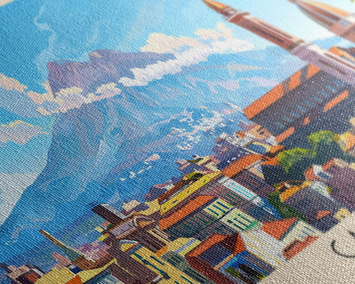 Catania Italy Travel Print Wall Art, Panoramic City Art, Travel Art, Wall Decor, Vacation Gift, Framed Canvas Print Or Metal Art