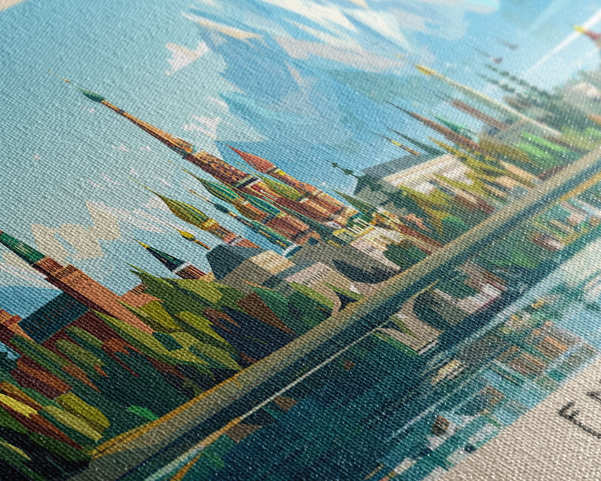 Engels Russia Panoramic Travel Poster, Framed Canvas Print or Metal Wall Art, Travel Art, Home Decor, Panoramic Painting, Midcentury Art