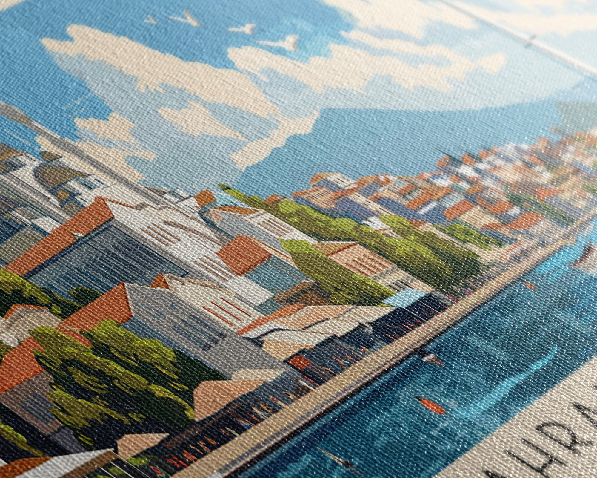 Kahramanmaras Turkey Panoramic Travel Poster, Framed Canvas Print or Metal Wall Art, Travel Art, Home Decor, Panoramic Painting, Midcentury Art