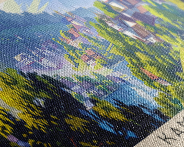 Kamianske Ukraine Wall Art, Panoramic Travel Poster, Panoramic Framed Canvas Print, City Wall Art, Wall Hanging Home Decor, Travel Art