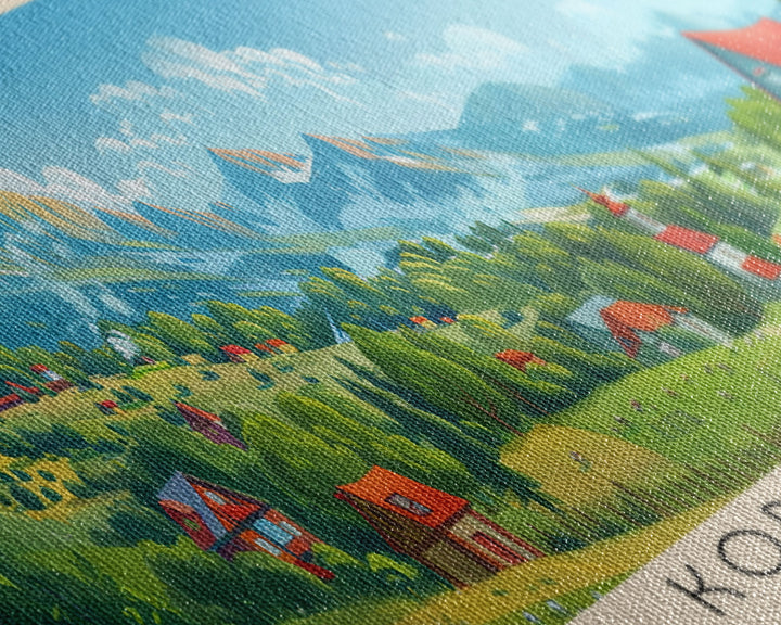 Korolyov Russia Wall Art, Panoramic Travel Poster, Panoramic Framed Canvas Print, City Wall Art, Wall Hanging Home Decor, Travel Art