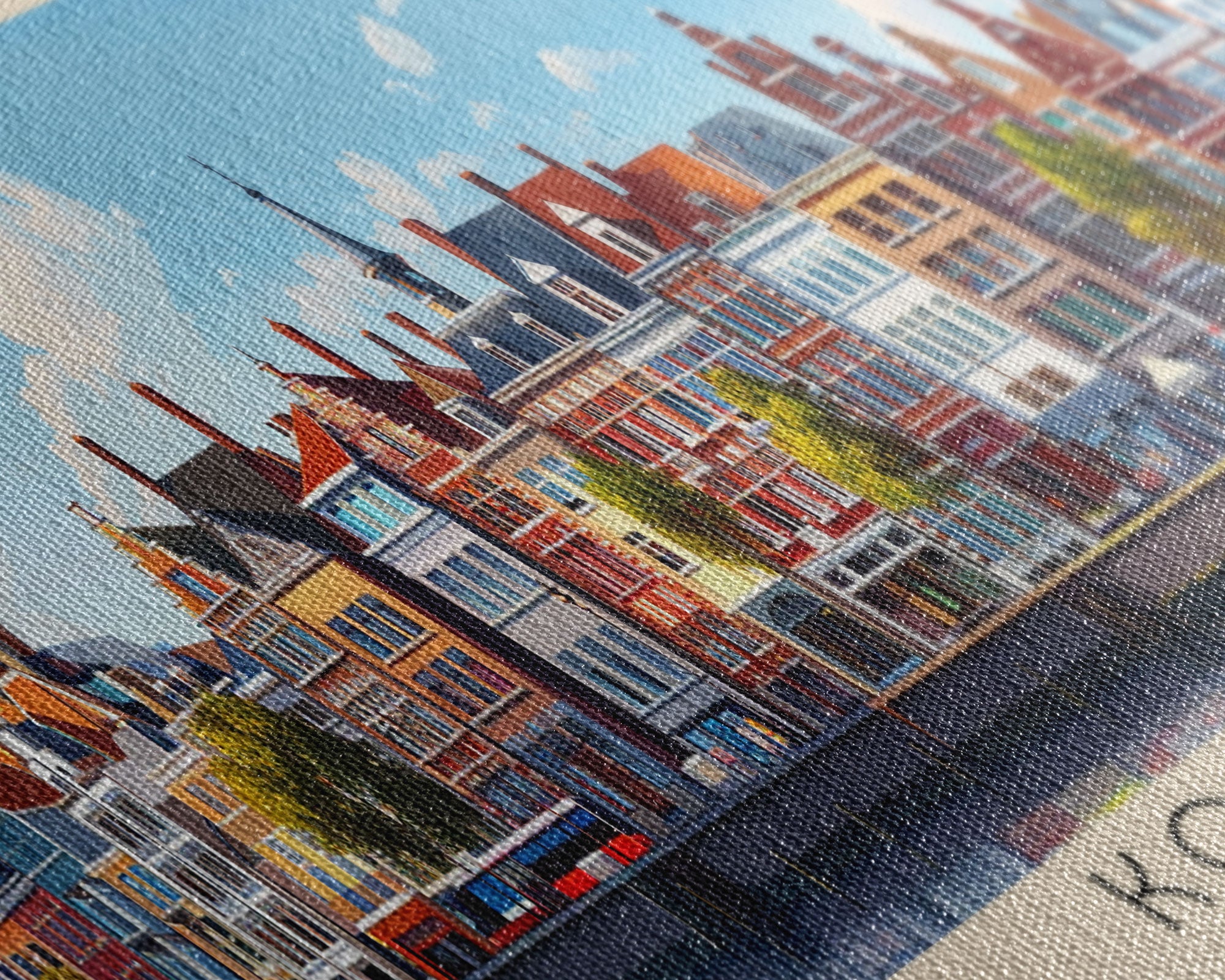 Kortrijk Belgium Travel Print Wall Art, Panoramic City Art, Travel Art, Wall Decor, Vacation Gift, Framed Canvas Print Or Metal Art