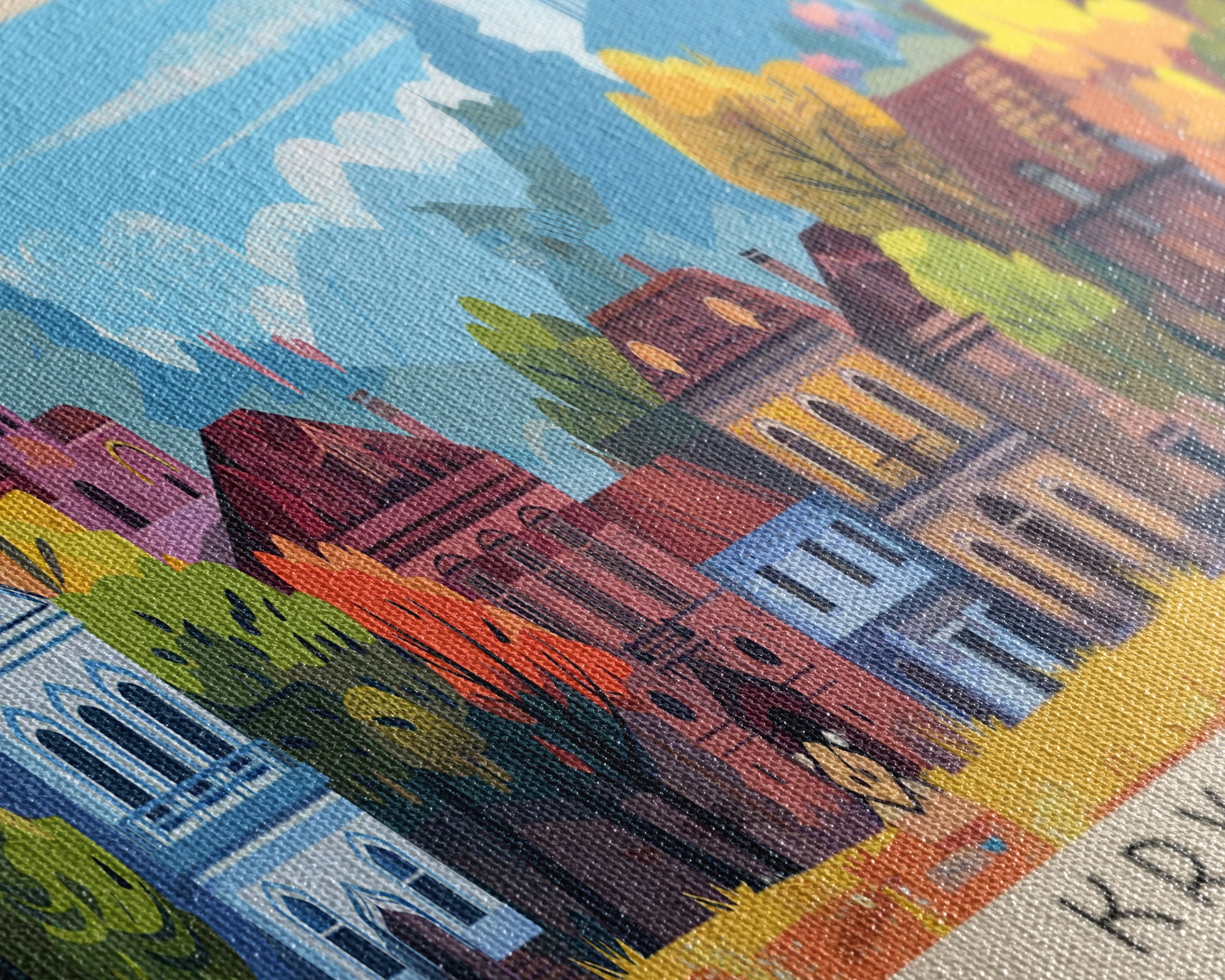 KryvyiRih Ukraine Panoramic Travel Poster, Framed Canvas Print or Metal Wall Art, Travel Art, Home Decor, Panoramic Painting, Midcentury Art