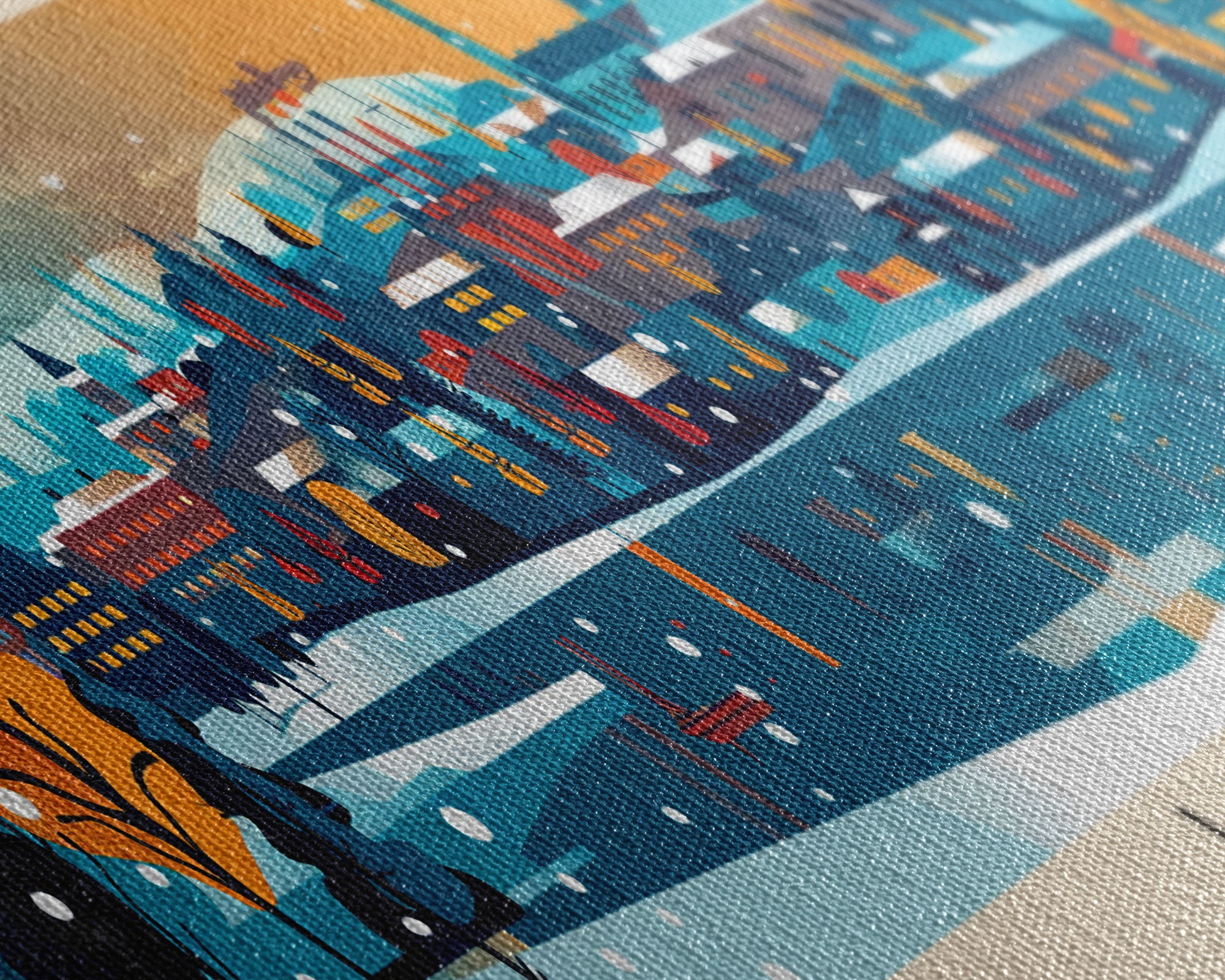 Lahti Finland Panoramic Travel Poster, Framed Canvas Print or Metal Wall Art, Travel Art, Home Decor, Panoramic Painting, Midcentury Art