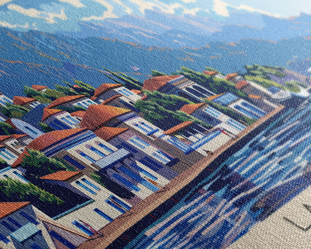 Larissa Greece Travel Print Wall Art, Panoramic City Art, Travel Art, Wall Decor, Vacation Gift, Framed Canvas Print Or Metal Art