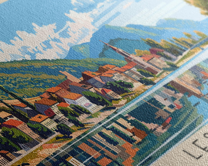 Leskovac Serbia Wall Art, Panoramic Travel Poster, Panoramic Framed Canvas Print, City Wall Art, Wall Hanging Home Decor, Travel Art