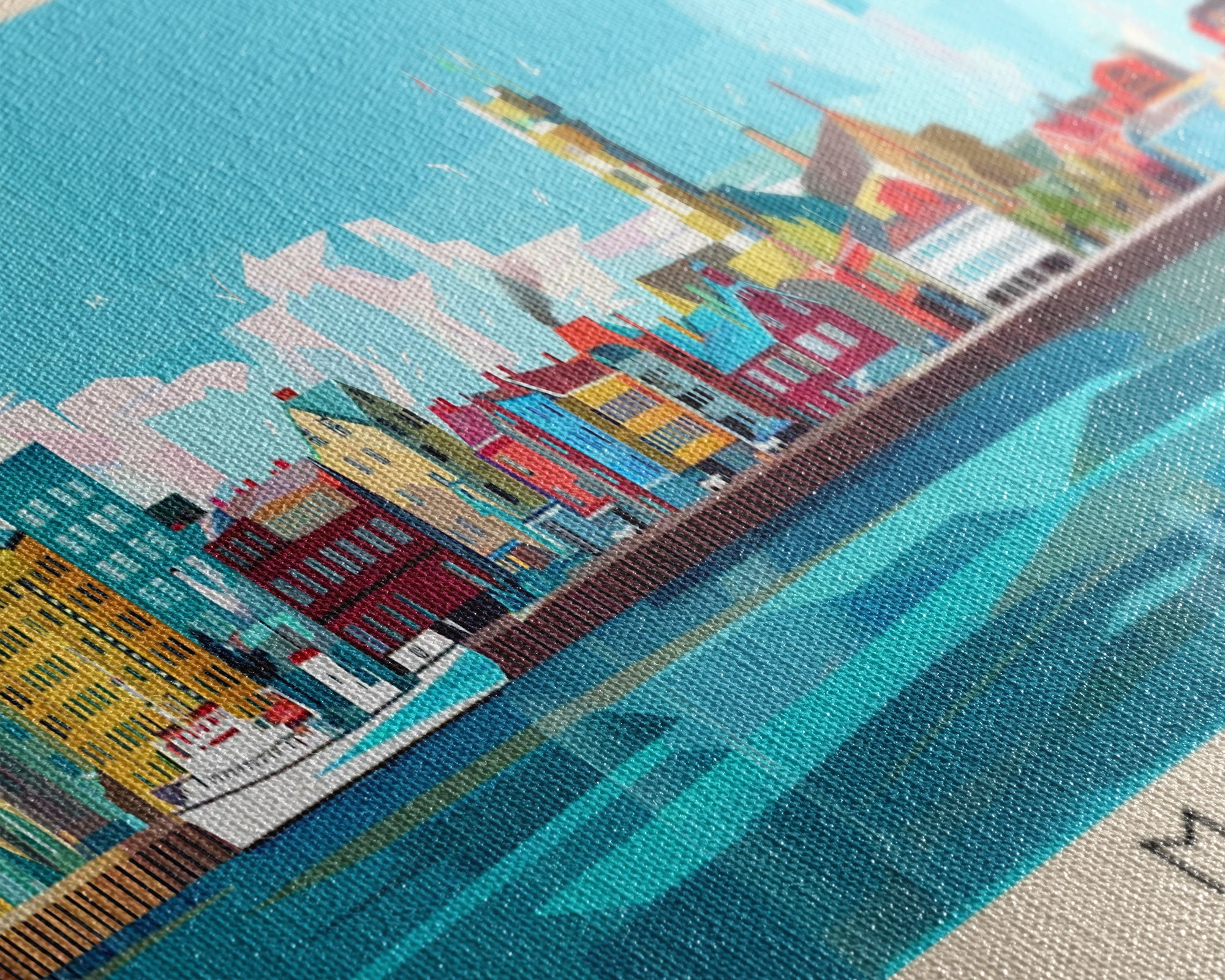 Malmo Sweden Travel Art, City Art, Framed Canvas Print or Metal Wall Art, Europe Travel Poster, Panoramic Wall Art, Extra Wide Wall Art