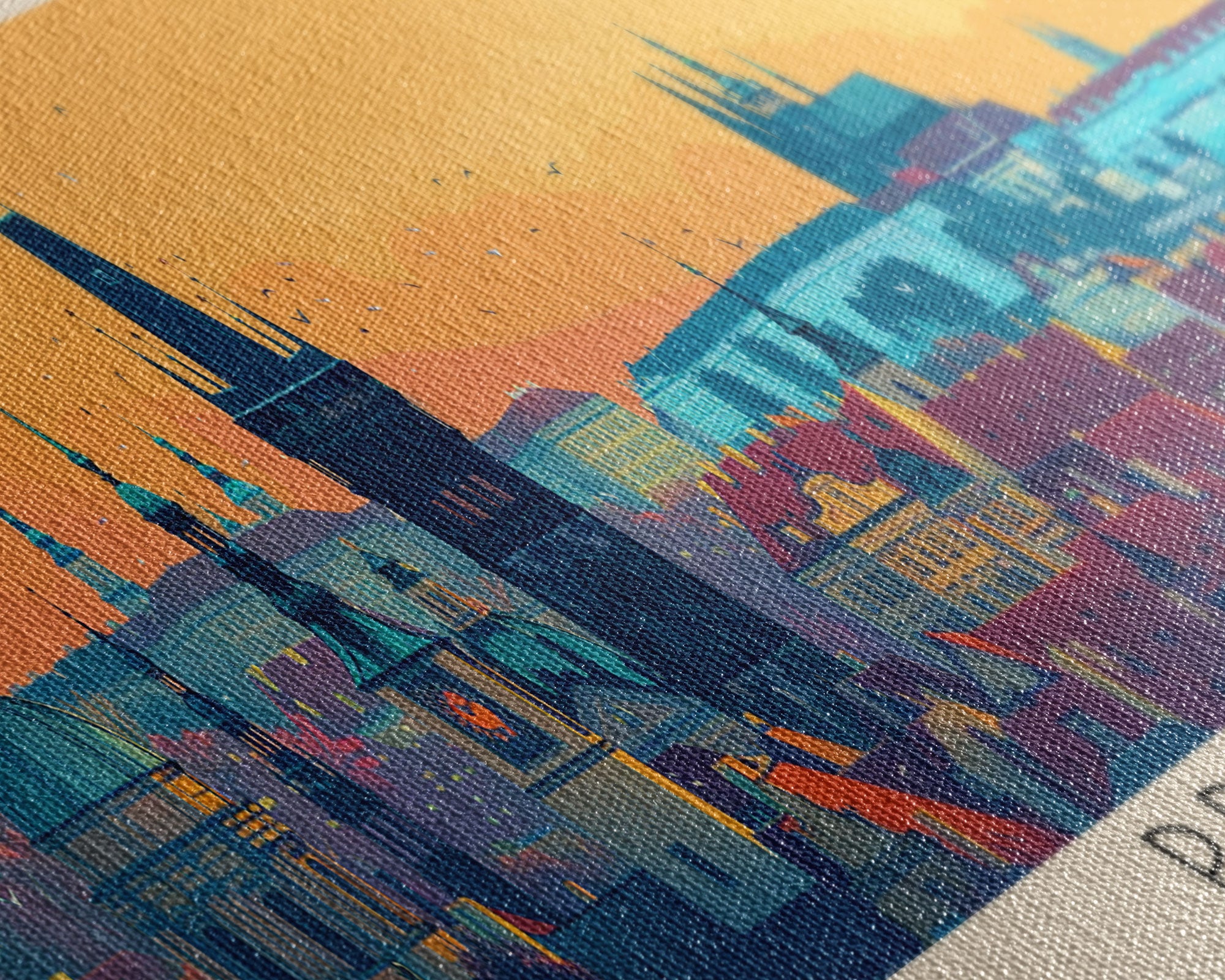 Prague Czech Republic Travel Art, City Art, Framed Canvas Print or Metal Wall Art, Europe Travel Poster, Panoramic Wall Art, Extra Wide Wall Art