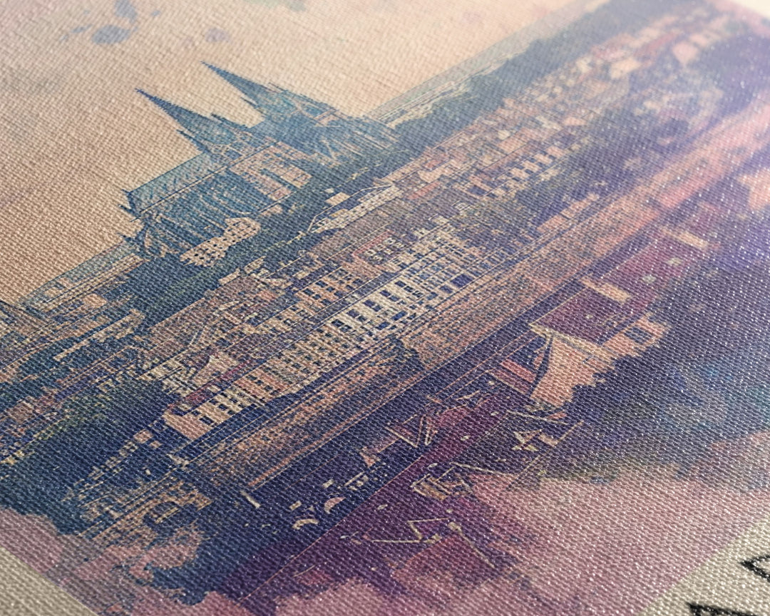 Enchanting Angers Cathedral View, Framed Canvas Print, Ideal for Bedroom Art, Travel Poster, Home Decoration, Boho Wall Art