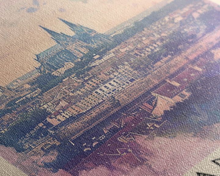 Enchanting Angers Cathedral View, Framed Canvas Print, Ideal for Bedroom Art, Travel Poster, Home Decoration, Boho Wall Art