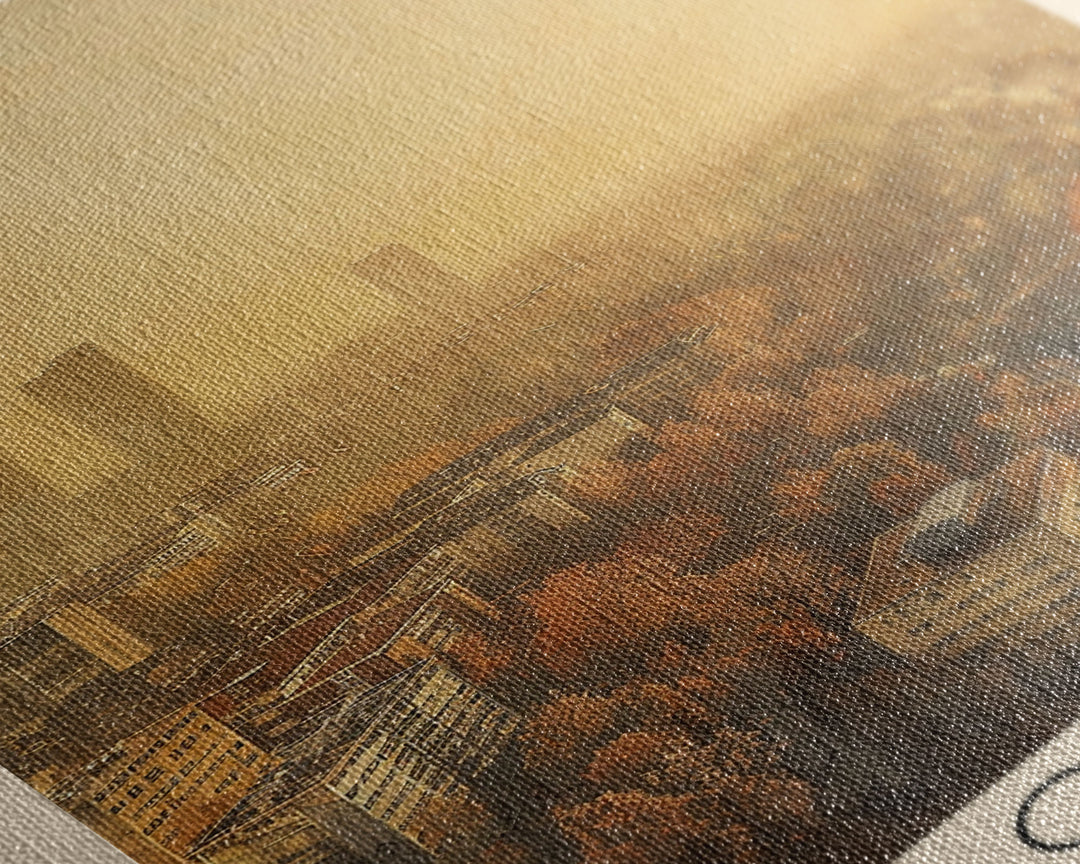 Bochum Germany Travel Poster Framed Canvas Print, Wall Art, Home Decor, Travel Print, Autumn Scene, Modern Art, Original Art