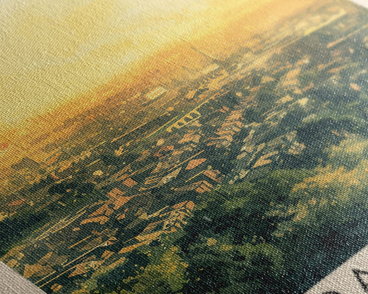 Bradford United Kingdom Travel Poster Framed Canvas Print, Wall Art, Home Decor, Travel Print, Cityscape Art, Abstract Art, Original Art