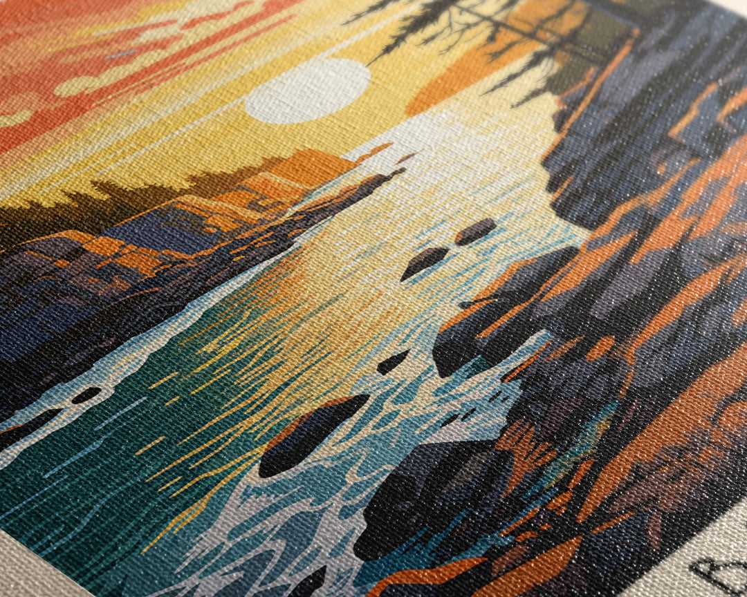 Breda Netherlands Travel Poster Framed Canvas Print, Sunset Landscape, Wall Art, Home Decor, Travel Print, Abstract Painting, Boho Style