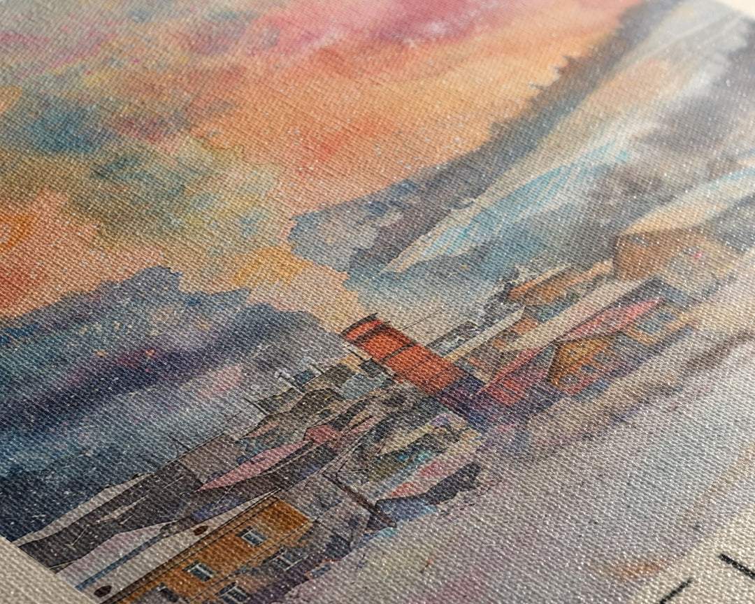 Chelyabinsk Russia Travel Poster Framed Canvas Print, Wall Art, Home Decor, Travel Print, Abstract Watercolor Painting, Original Art