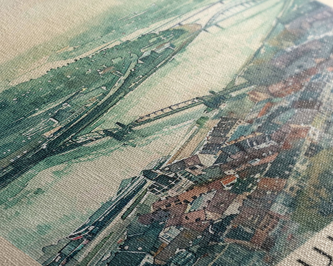 Duisburg, Germany Framed Canvas Print. Ideal Wall Art for Modern Living Room or Bedroom Decor, Stunning Urban Travel Poster.