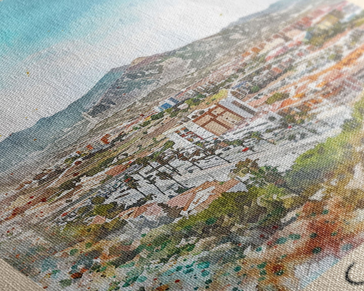 Elche, Spain Vibrant Framed Canvas Print. Stunning Wall Art for Living Room or Bedroom Decor, Spanish Travel Poster Art.