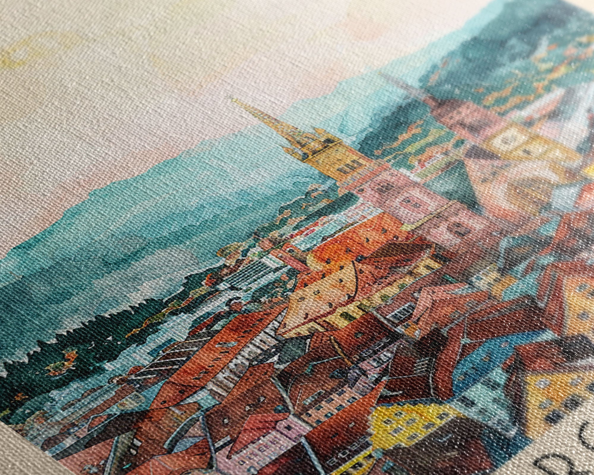 Freiburg, Germany Travel Poster Art, Framed Canvas Print for Living Room or Bedroom, Scenic Wall Art, Perfect Home Decoration