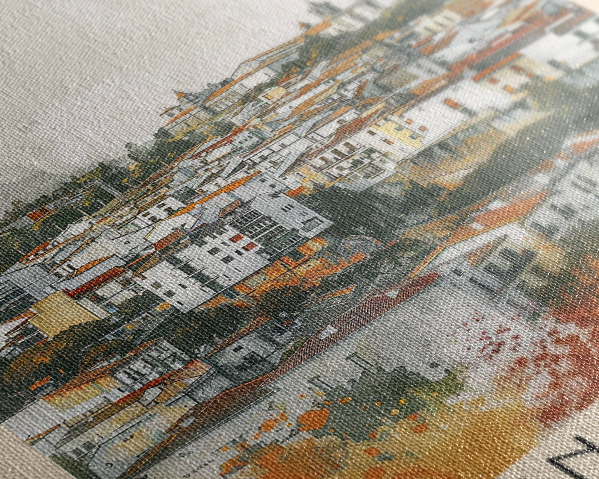 Fuenlabrada, Spain Travel Poster Art, Framed Canvas Print for Living Room or Bedroom, Spanish Wall Art, Home Decoration