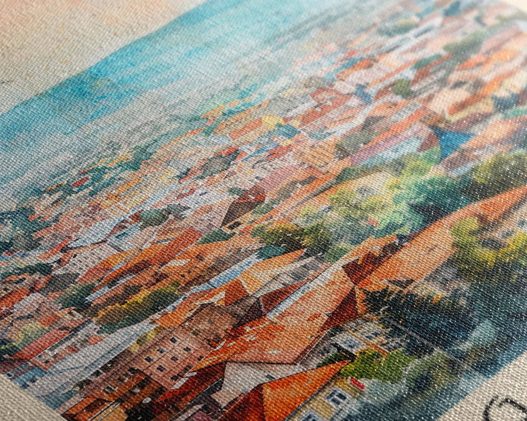 Galati, Romania Travel Poster Art, Framed Canvas Print for Living Room or Bedroom, Scenic Wall Art, Perfect Home Decoration