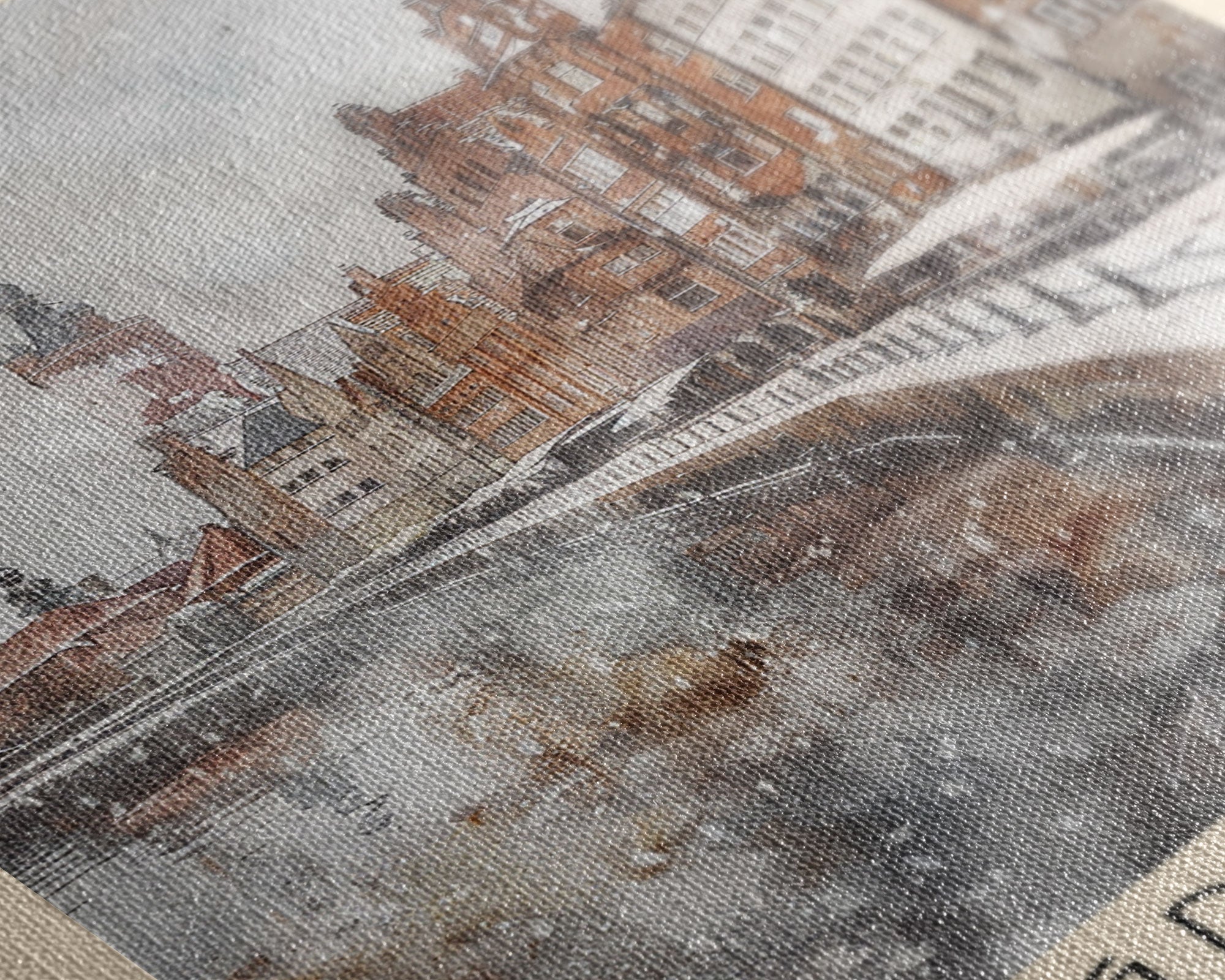 Gdansk, Poland Travel Poster Art, Framed Canvas Print for Living Room or Bedroom, Historic Wall Art, Home Decoration