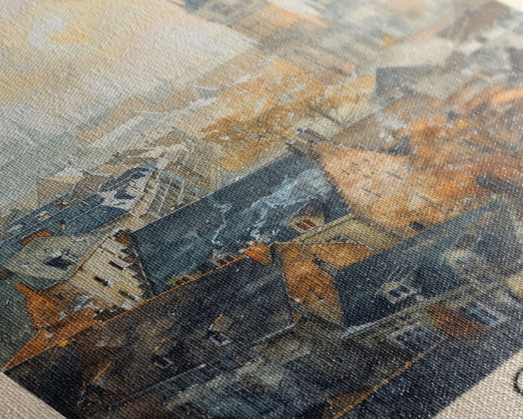 Genk, Belgium Travel Poster Art, Framed Canvas Print for Living Room or Bedroom, Historic Wall Art, Home Decoration